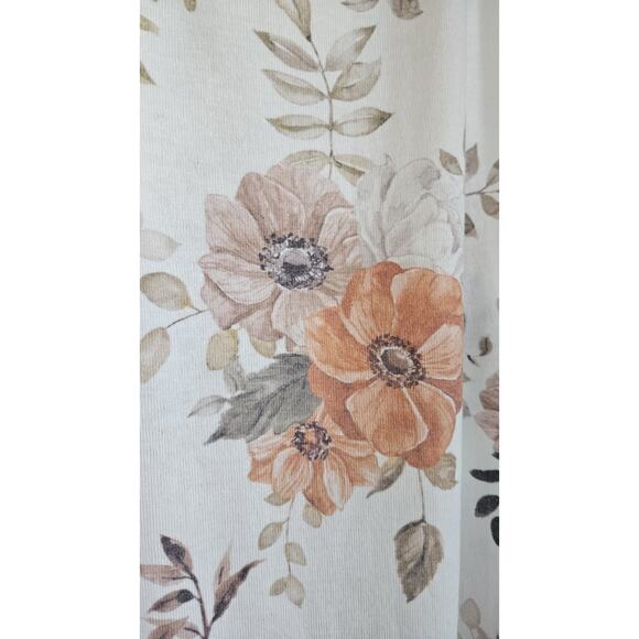 Pulse Womens XL Tank Top White Floral Scoop Neck USA Soft - Picture 5 of 7